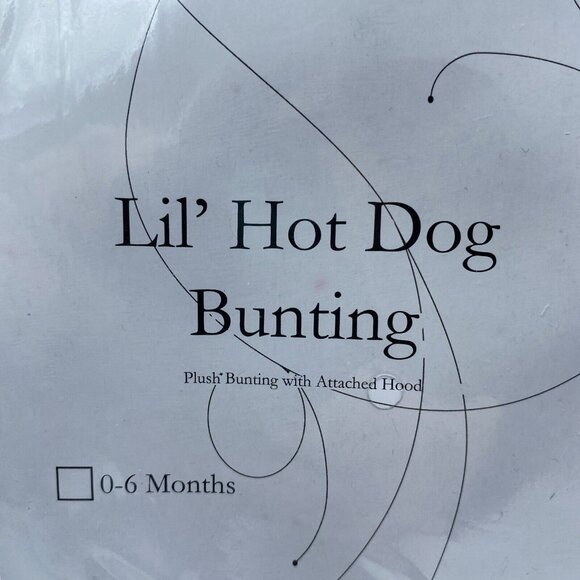 Underwraps Lil' Hot Dog Bunting Infant Baby Halloween Theatre Costume 0-6 Months - Picture 3 of 9